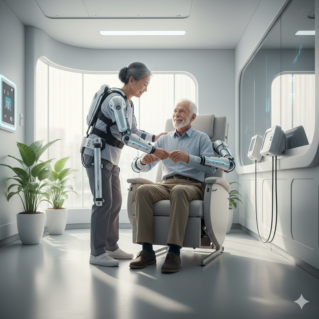 Pengembangan Exoskeleton dan Robotika Bantuan di Jepang: Solusi Tenaga Kerja Lansia.